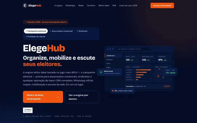 Interface do projeto ElegeHub
